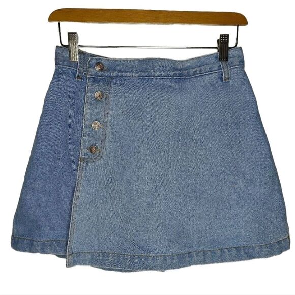 Michael G Vintage Denim Wrap Skirt - Picture 1 of 8